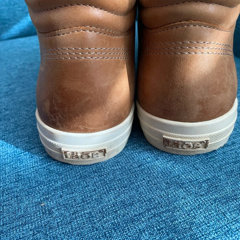 Taos Caramel High-Top Lace up Leather Sneakers - Picture 4 of 8